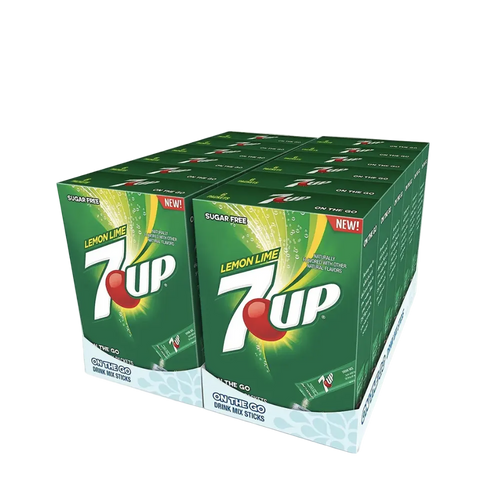 7UP Singles-To-Go Zero Sugar Drinks Box Of 1, 3 & 6 , (6 Sticks in 1 Box)