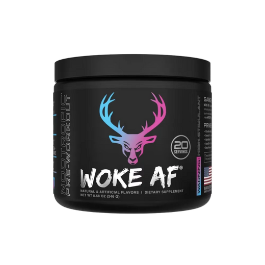 مكمل قبل التمرين Woke AF من باكد أب - 20 حصة | تركيبة للطاقة والتركيز والضخ القصوى