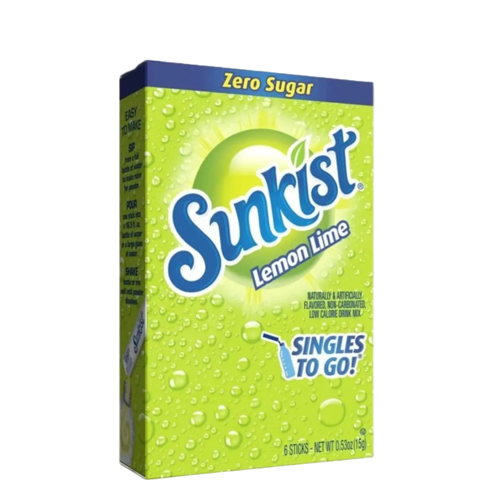 Sunkist Zero Sugar Drink Mix – Singles To Go1 Box or 3 Boxes(6 Sticks in 1 Box)| Flavored Water Enhancer
