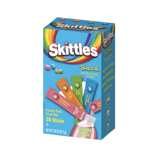 مزيج مشروب سكيتلز "سينجلز تو جو"20 عصا (6 علب) – معزز نكهة خالٍ من السكر للترطيب